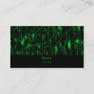 Cartão de visita do Fractal da lava, verde