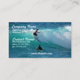 Cartão de visita do fundo do surf