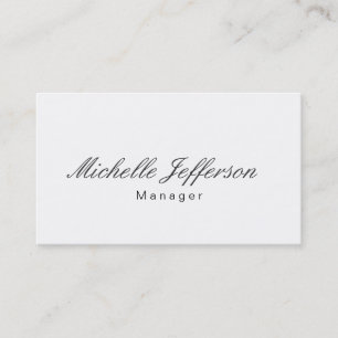 Cartão de visita do Gerenciador de Script Branco P