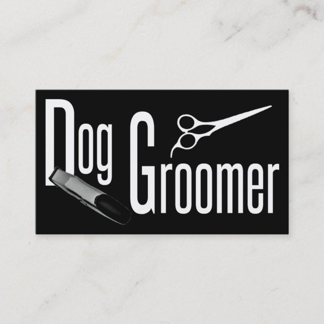 Cartão de visita do Groomer de Cães (Frente)