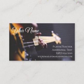 Cartão de visita do guitarrista - banda do