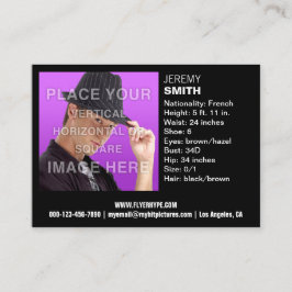 Cartão de visita do Headshot do fulgor da noite da