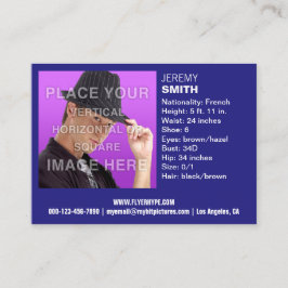 Cartão de visita do Headshot do fulgor dos azuis