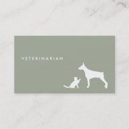 Cartão de visita do ı veterinário do gato e do cão