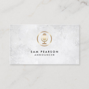 Cartão de visita do Ícone do Microfone do Announce