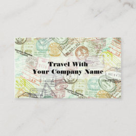 Cartão de visita do impressão do viagem do selo do
