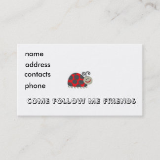 cartão de visita do inseto dos miúdos…