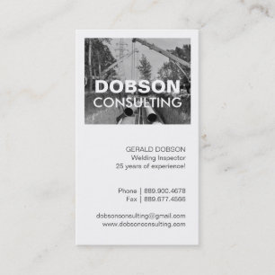 Cartão de visita do inspector da soldadura