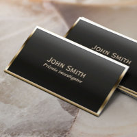 Cartão de visita do Investigador de Borda Dourada