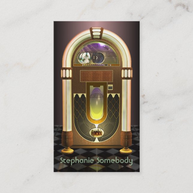 Cartão de visita do jukebox (Frente)