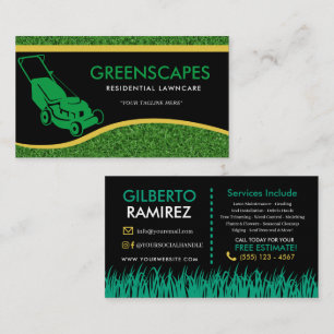 Cartão de visita do Landscaping Lawn Care