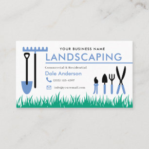 Cartão de visita do Landscaping Lawn Care