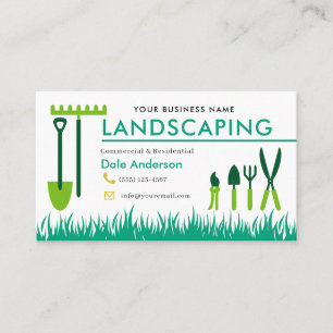Cartão de visita do Landscaping Lawn Care