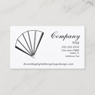 Cartão de visita do logotipo asiático do ventila