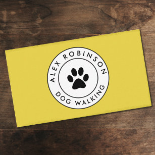 Cartão de visita do logotipo do cão de impressão d