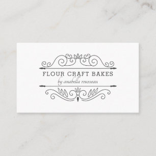 Cartão de visita do logotipo do Frame Bakery Baker