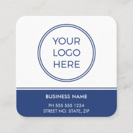 Cartão de visita do logotipo quadrado do código QR