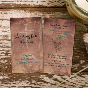 Cartão de visita do logotipo Rancho Equino Horse T