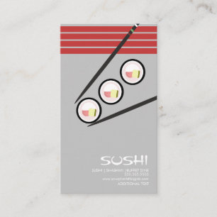 Cartão de visita do logotipo Sushi asiático Hiba