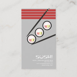 Cartão de visita do logotipo Sushi asiático Hibach