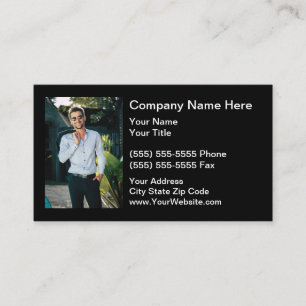 Cartão de visita do Luxury Imobiliário Com Foto