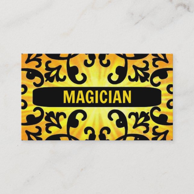 Cartão de visita do Magicioso Sunshine Damask (Frente)