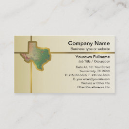 Cartão de visita do mapa de Texas