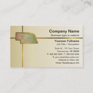 Cartão de visita do Mapa do Nebraska