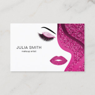 Cartão de visita do maquilhador com efeito do