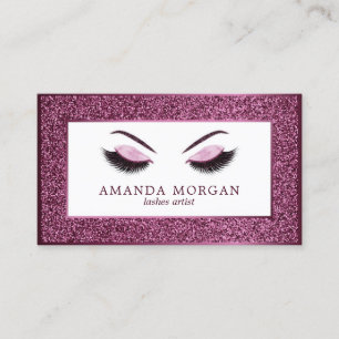 Cartão de visita do maquilhador com efeito do