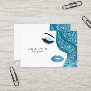 Cartão de visita do maquilhador com efeito do