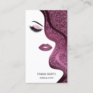Cartão de visita do maquilhador com efeito do