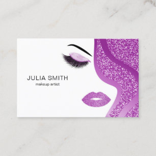 Cartão de visita do maquilhador com efeito do