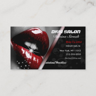Cartão de visita do maquilhador do Salon/