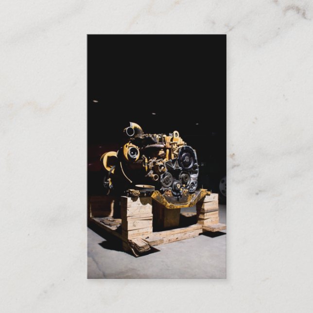 Cartão de visita do mecânico do motor diesel (Frente)