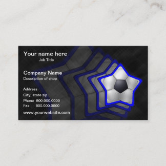 Cartão de visita do modelo da estrela de futebol