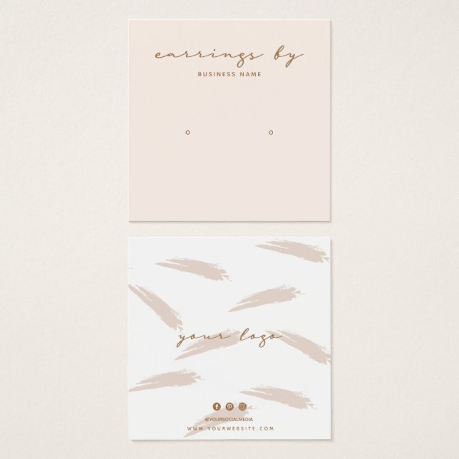 Cartão de visita do monitor cor-de-rosa (Frente & Verso)