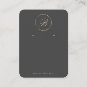 Cartão de visita do monitor de escuta de monograma