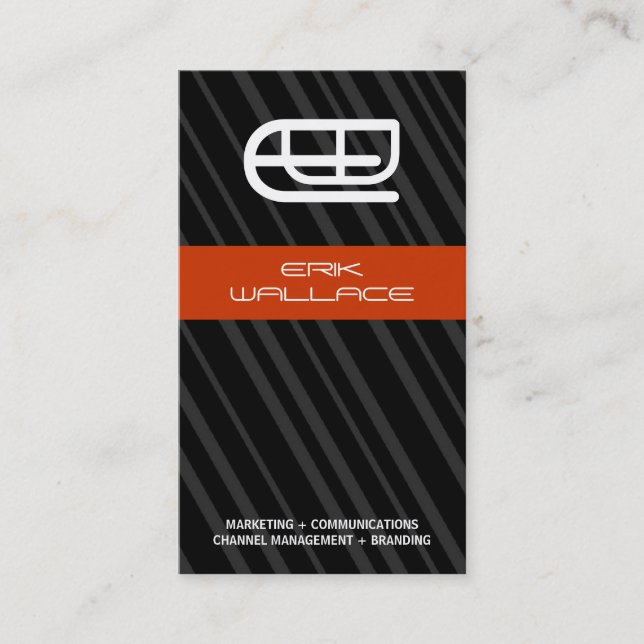 Cartão de visita do monograma (Frente)