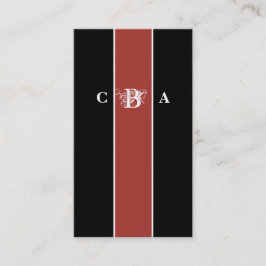 Cartão de visita do Monograma do Corredor de Fogo