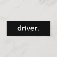 Cartão de visita do motorista