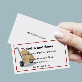 Cartão de visita do Moving and Packing Services