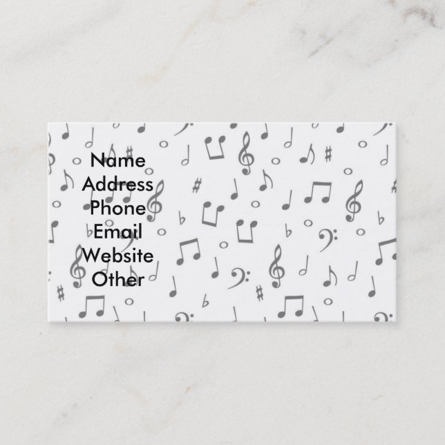 Cartão de visita do músico (Frente)