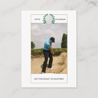 Cartão de visita do nome do clube de golfe clássic