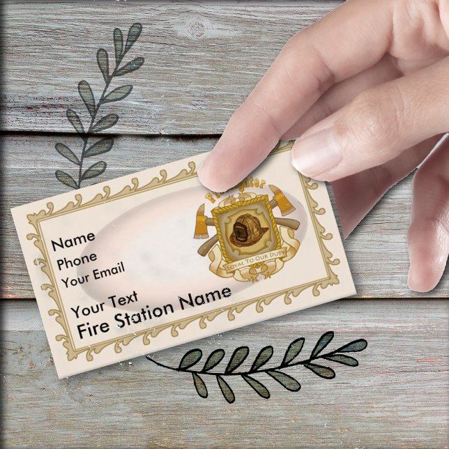 Cartão de visita do nome personalizado do Firefigh (Criador carregado)