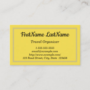 Cartão de visita do Organizador Viagem minimalist