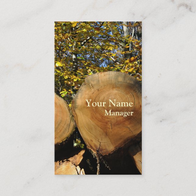 Cartão de visita do outono da silvicultura (Frente)
