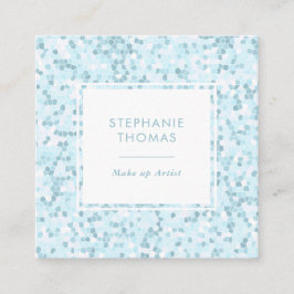 Cartão de visita do padrão azul-azul-aqua-mosaico