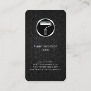 Cartão de visita do Paint Roller Brusch Grunge Pa