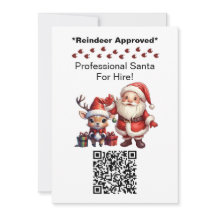 Cartão de Visita do Papai Noel com Código QR de Do